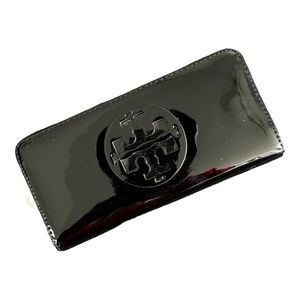 Tory Burch Women's Black Patent Leather Continental Wallet